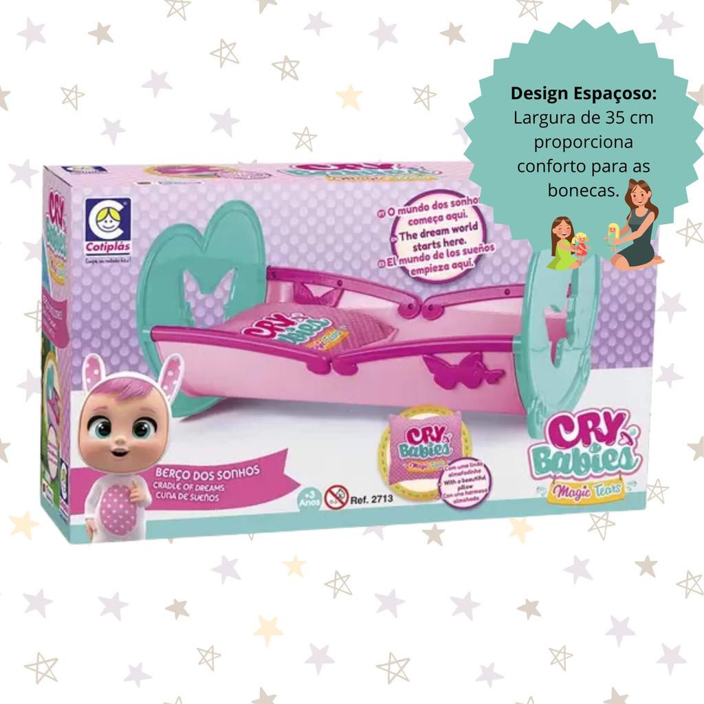 Acessório Berço Dos Sonhos Para Bonecas Cry Babies Cotiplas Brinquedo Bebe Presente Menina Criança
