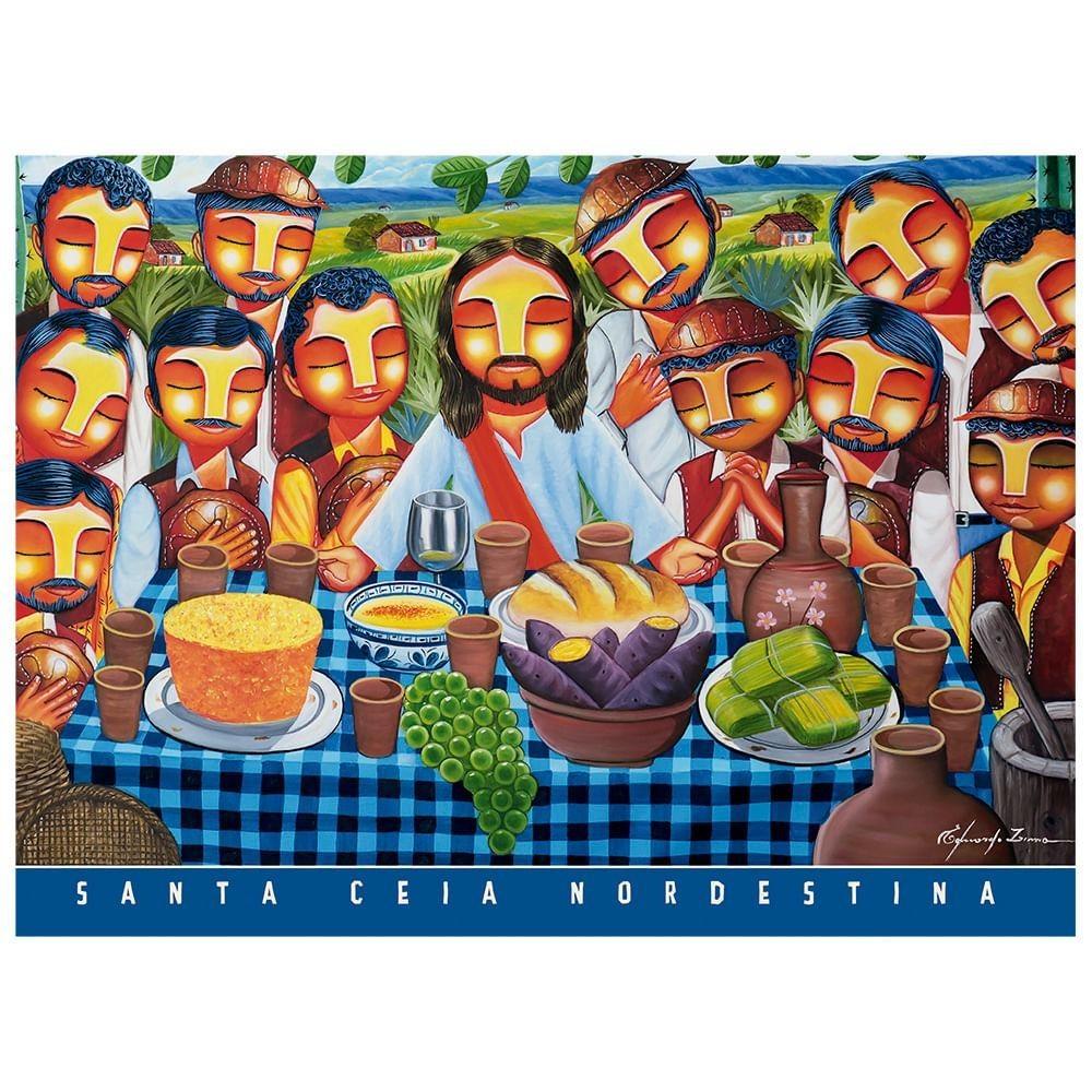 Puzzle 500 Peças Santa Ceia Nordestina- Eduardo Lima