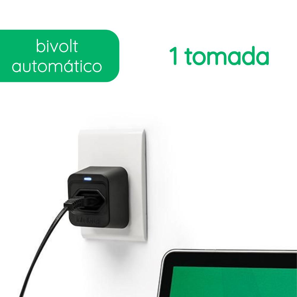 Anti Surto Tomada De Proteção Elétrica Bivolt Intelbras Eps 301 Preto