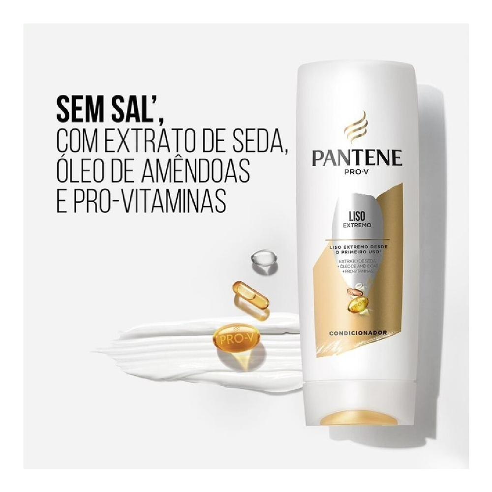 Kit Shampoo 350ml + Condicionador Pantene Pro-v Liso Extremo 175ml