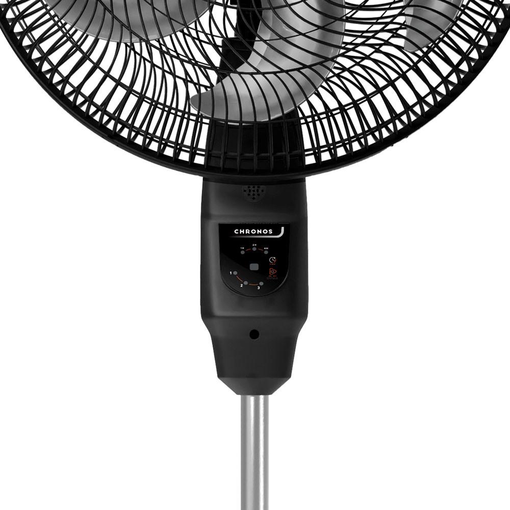 Ventilador De Coluna Mallory Chronos 6 Pás 140w Preto Com Grafite