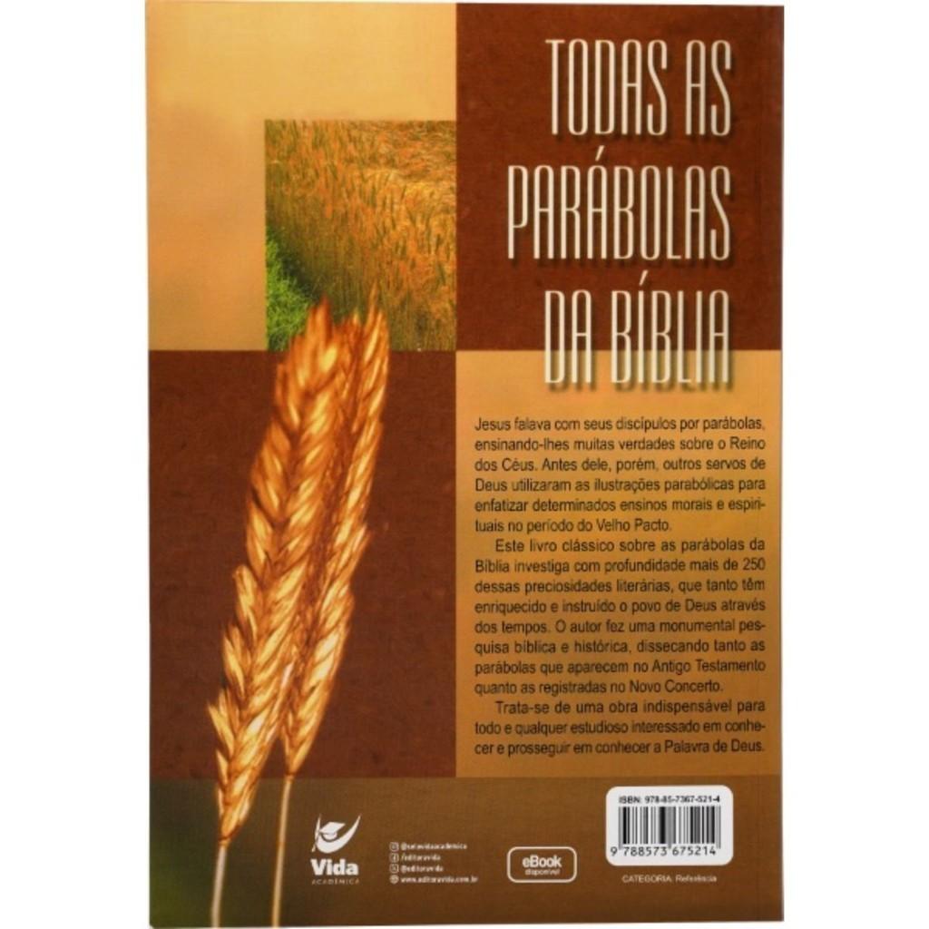 Livro Todas As Parábolas Da Bíblia Herbert Lockyer Editora Vida