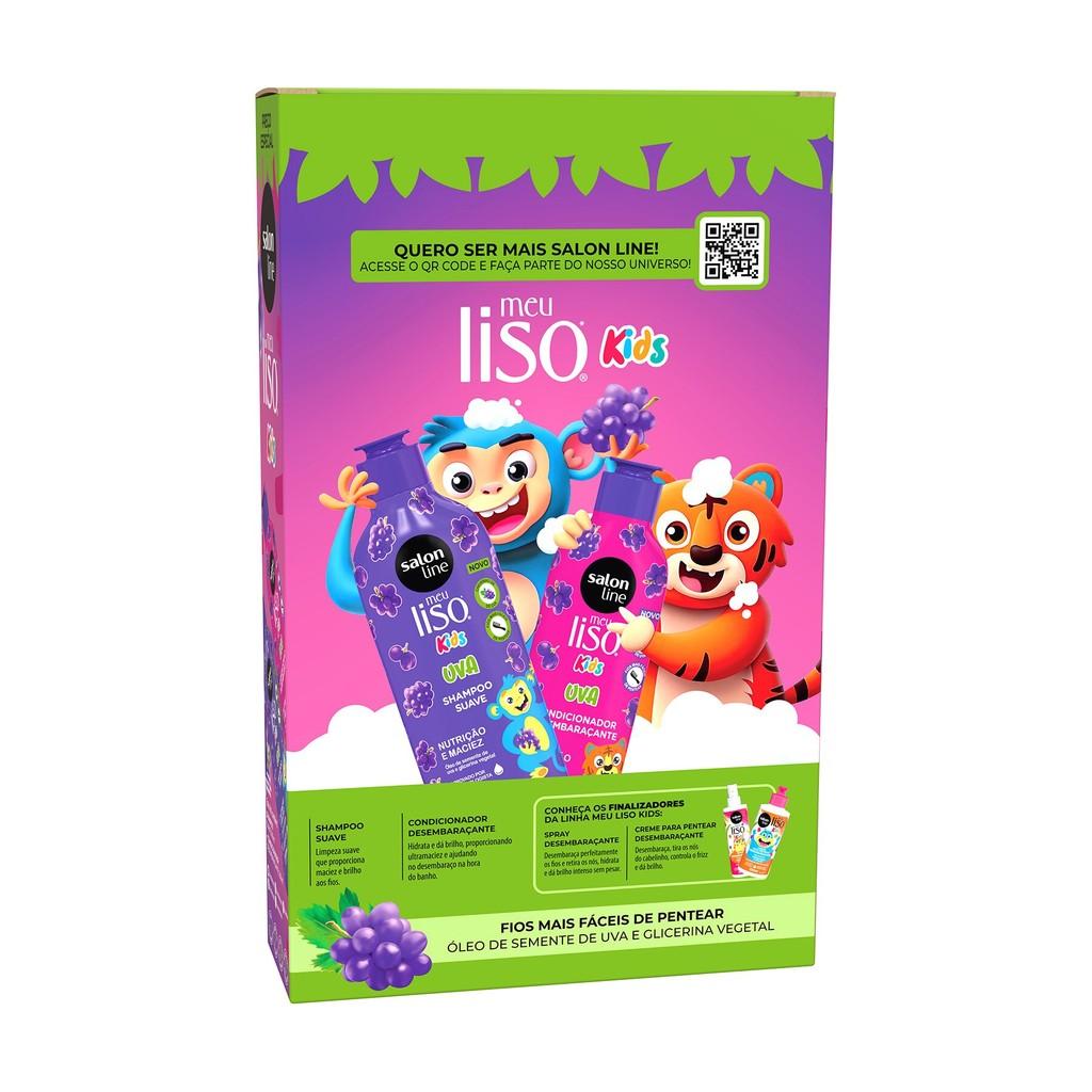 Kit Shampoo E Condicionador Uva Meu Liso Kids