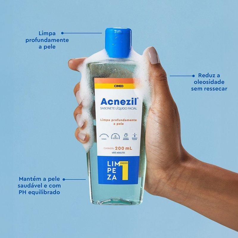 Sabonete Líquido Facial Acnezil Limpeza Profunda 200ml