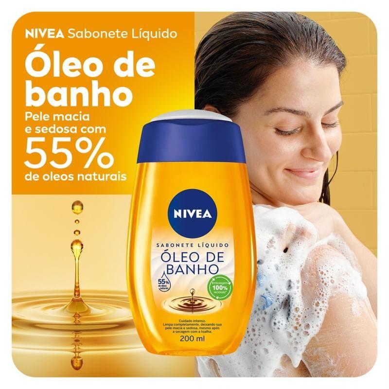 Sabonete Líquido Nivea Natural Óleo De Banho 200ml