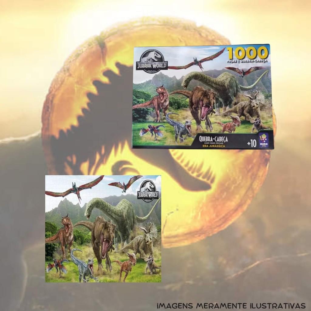 Quebra-cabeça Puzzle 1000 Peças Era Jurássica Jurassic World Mimo Toys