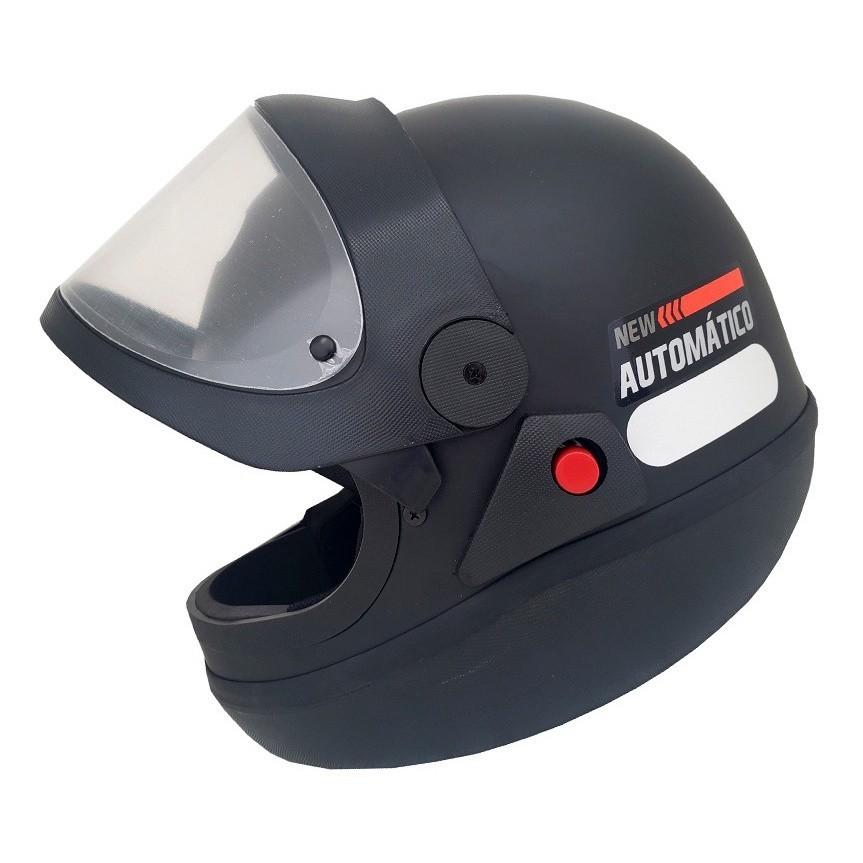 Capacete Moto Automático Ebf Solid New Classic C/Viseira Automática C/Selo Inmetro Todas Cores Disponiveis Masculino Feminino Com Nf
