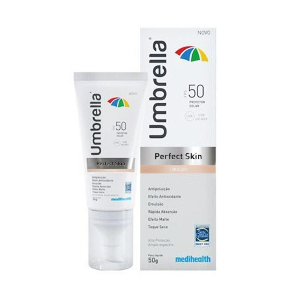 Protetor Solar Facial Umbrella Perfect Skin Fps50 Tom Claro 50g