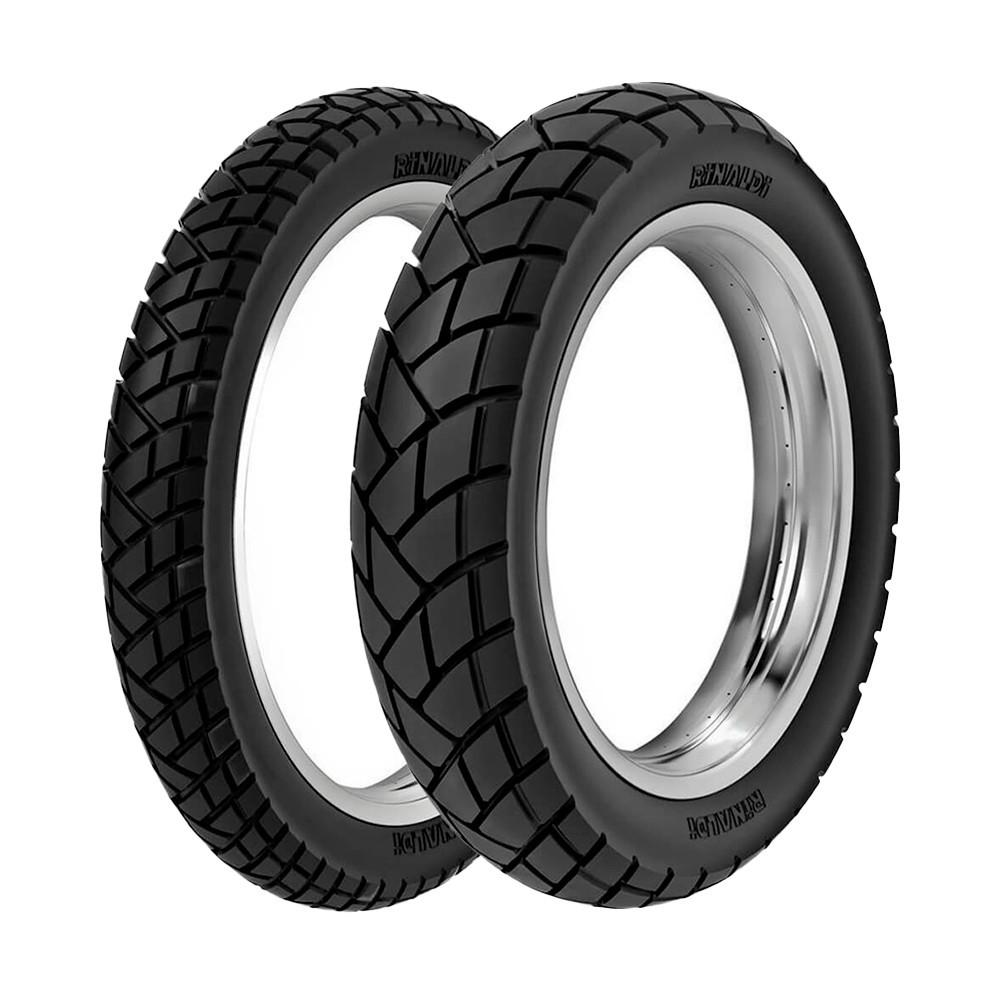 Jogo Pneus De Moto Rinaldi R34 90/90-19 52T + 110/90-17 60P Tt