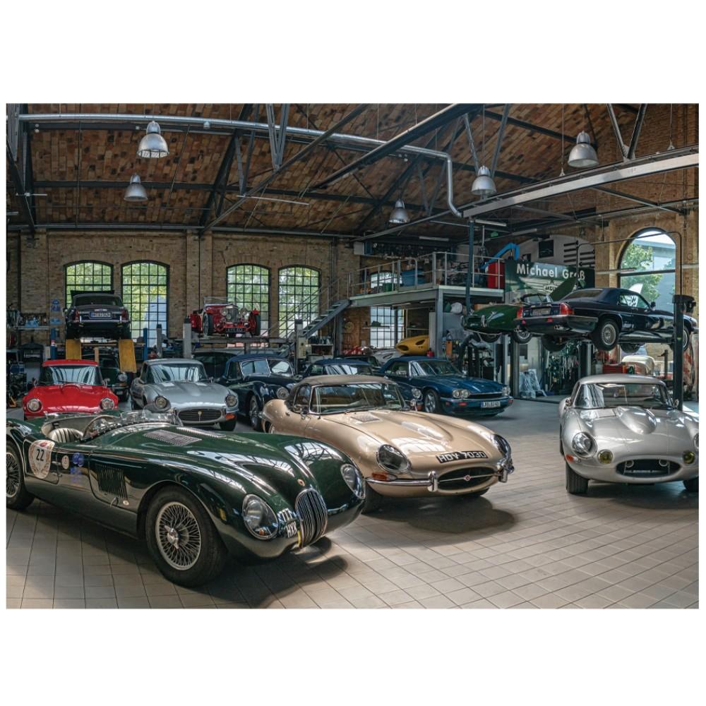 Quebra Cabeça Oficina De Carros 1000 Peças Ggb Puzzle Clássicos Retrô Veículos Vintage Automóveis