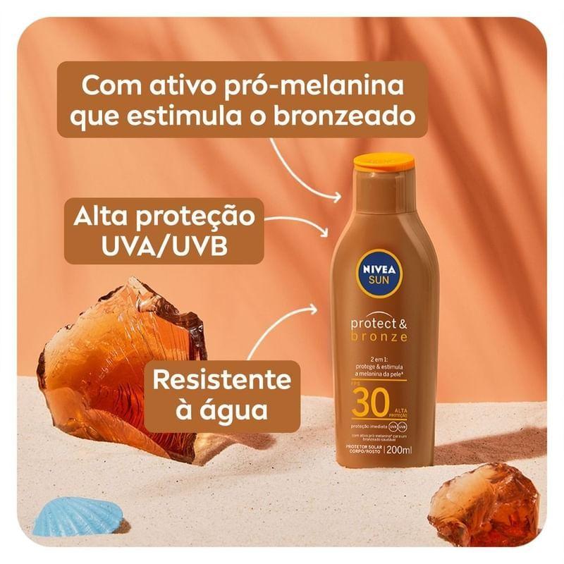 Protetor Solar Nivea Sun Protect Bronze Fps30 200ml