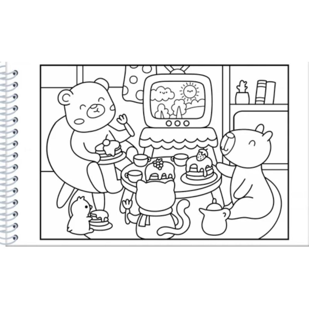 Livro Comfy Cozy Books Comfy And Cozy Blue Para Colorir Wire-o