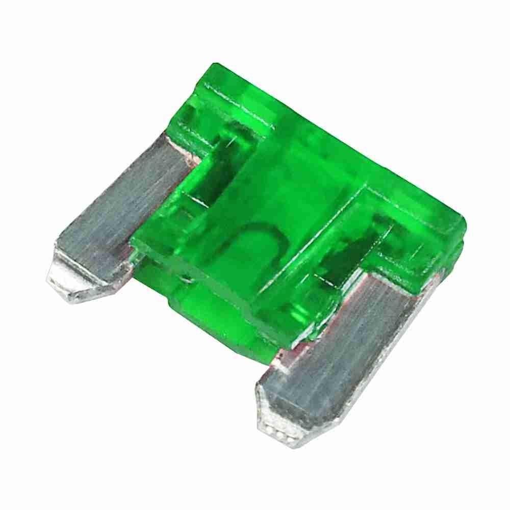 Kit 10 Fusivel Mini Lamina Perfil Baixo 30A - Universal