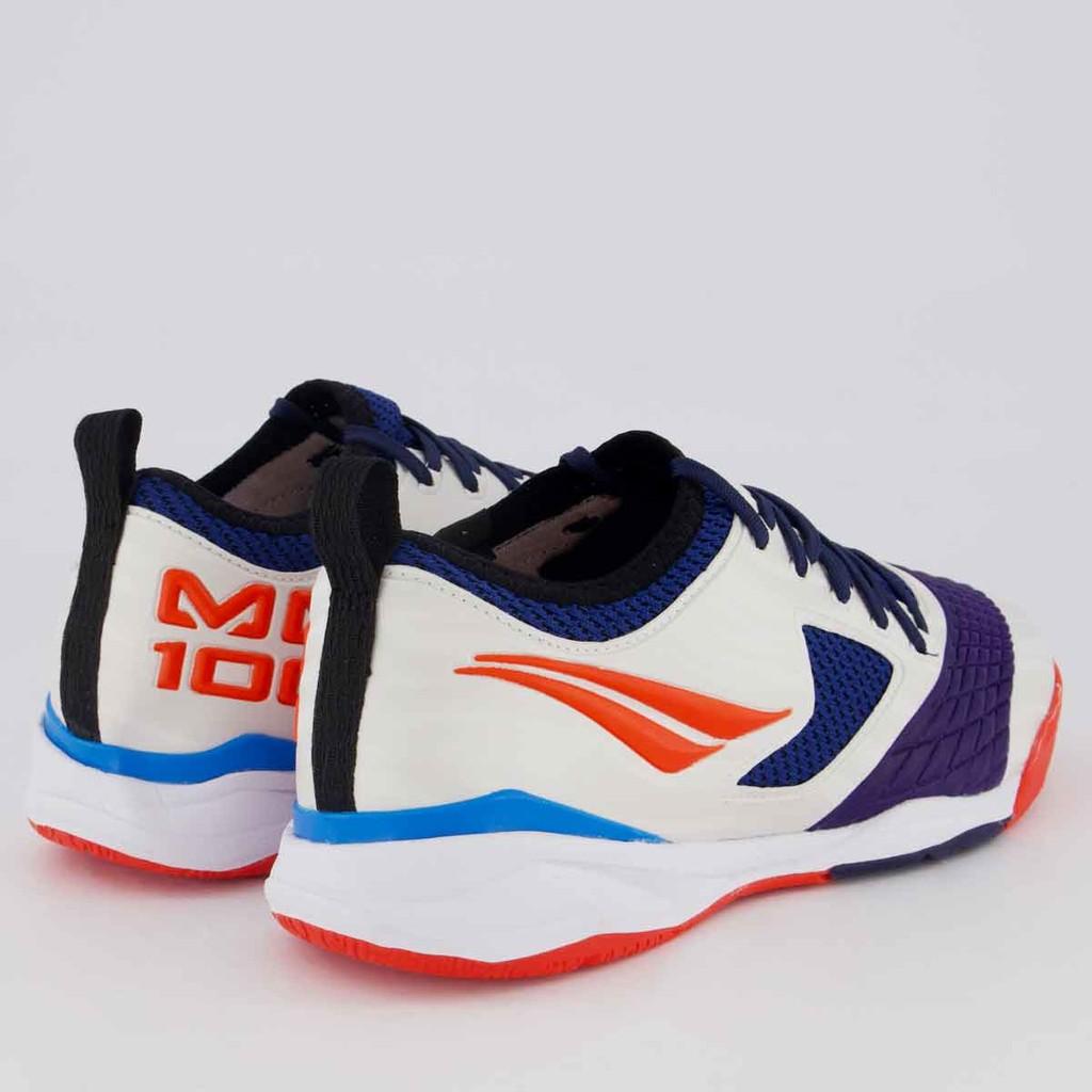 Chuteira Penalty MAX 1000 Ecoknit Futsal Branca E Roxa