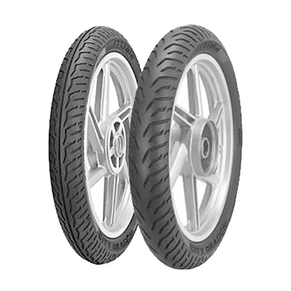 Jogo Pneus De Moto Pirelli City Dragon 80/100-18 47P + 100/80-18 59P Tl