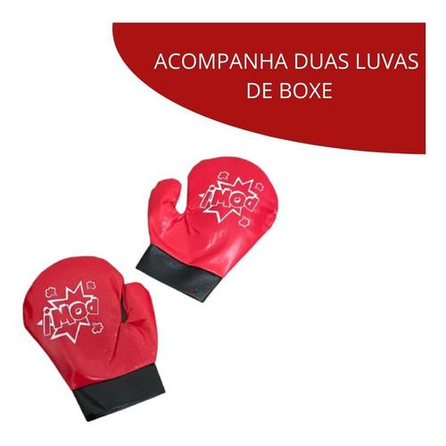 Kit De Boxe Infantil Com Saco E Luva Importway Vermelho