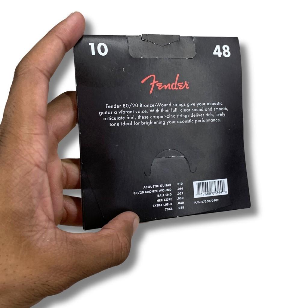 Encordoamento Fender Bronze Para Violão Acústico 010-048