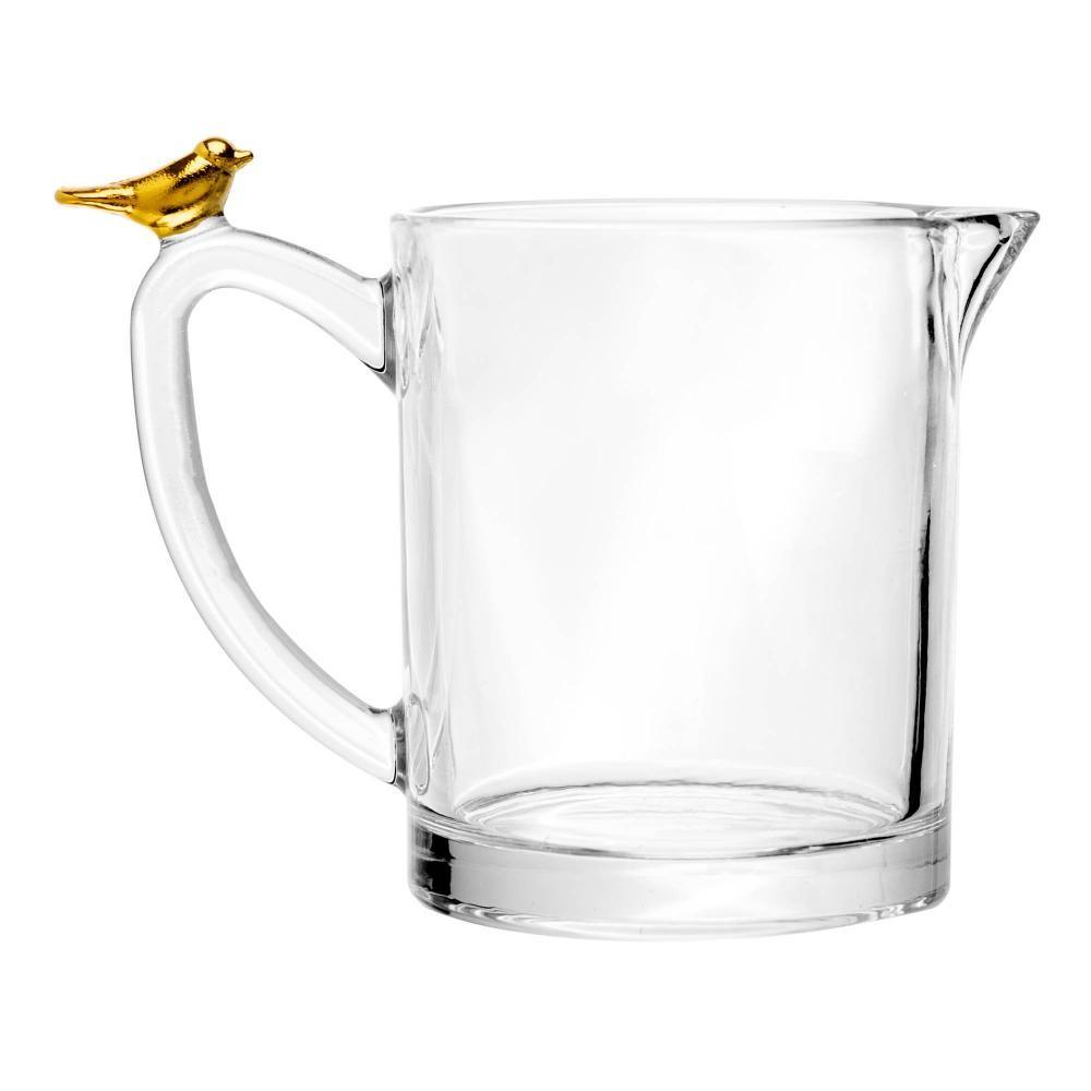 Leiteira Wolff Golden Bird De Cristal Ecológico 250ml Presente Decoração Elegante Sofisticada Design Resistente Multiuso