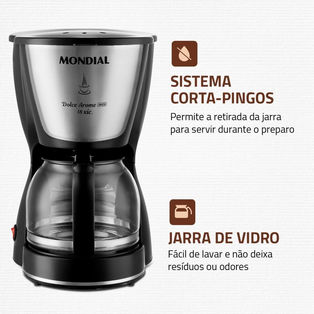 Cafeteira Elétrica Dolce Arome Mondial C-30-18 Xicaras 550W 127V