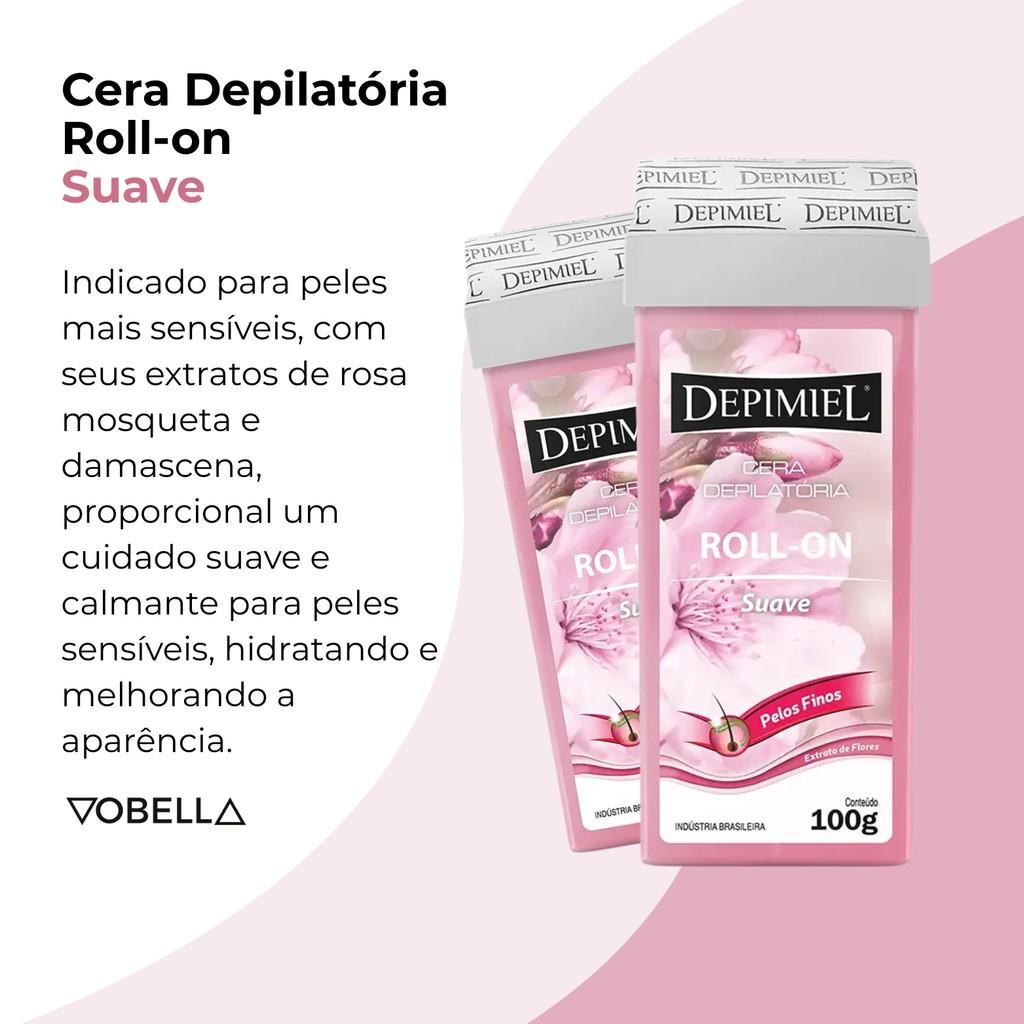 Kit 6 Cera Roll-on Suave E Clássica Mel Depilatória Depimiel