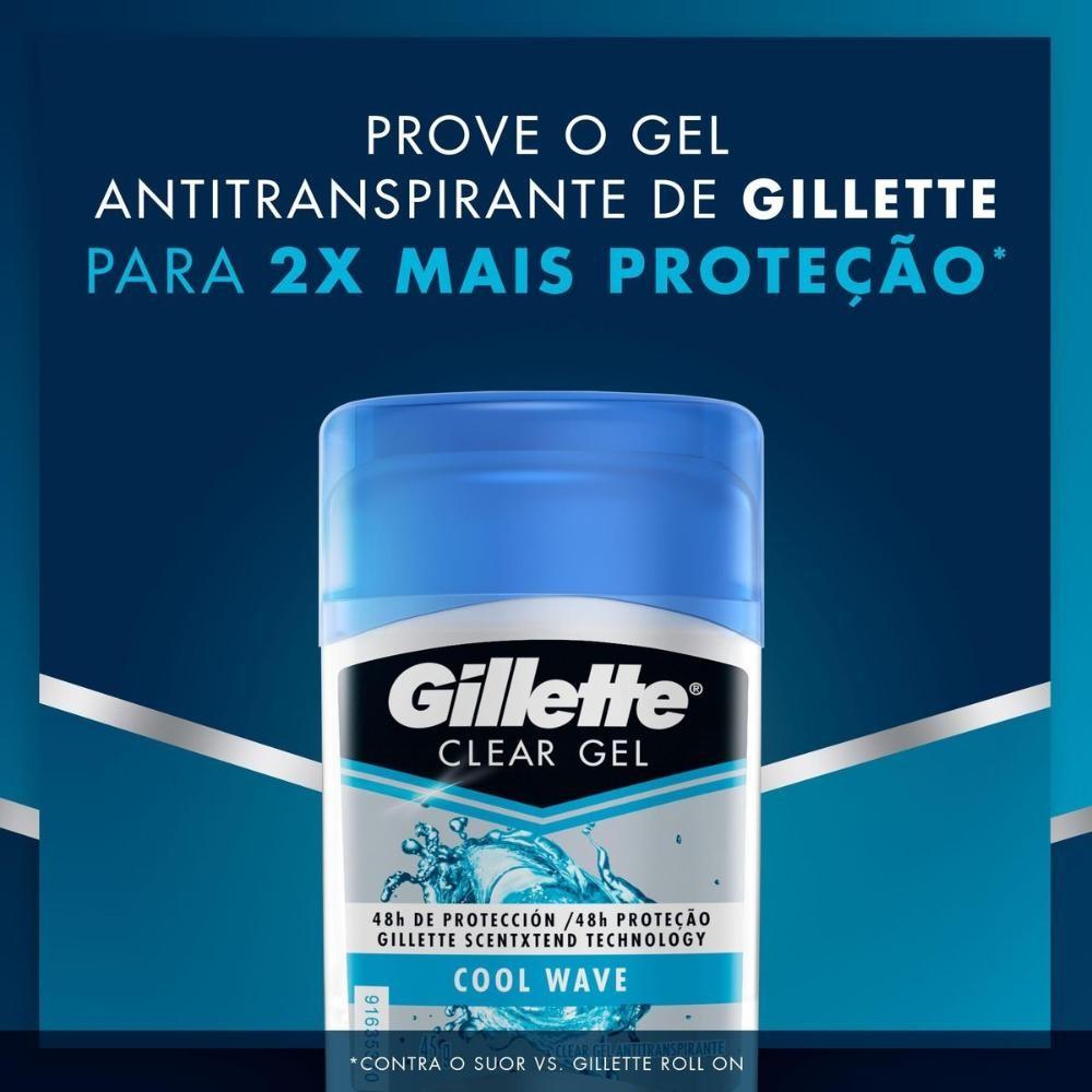 Kit Com 2 Desodorantes Gillette Antitranspirante Clear Gel Cool Wave 45g
