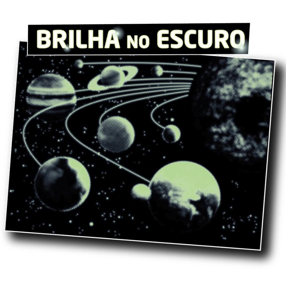 Quebra Cabeça Sistema Solar Brilha No Escuro 500 Peças Grow Puzzle Jogo Didático Platenas Astronomia