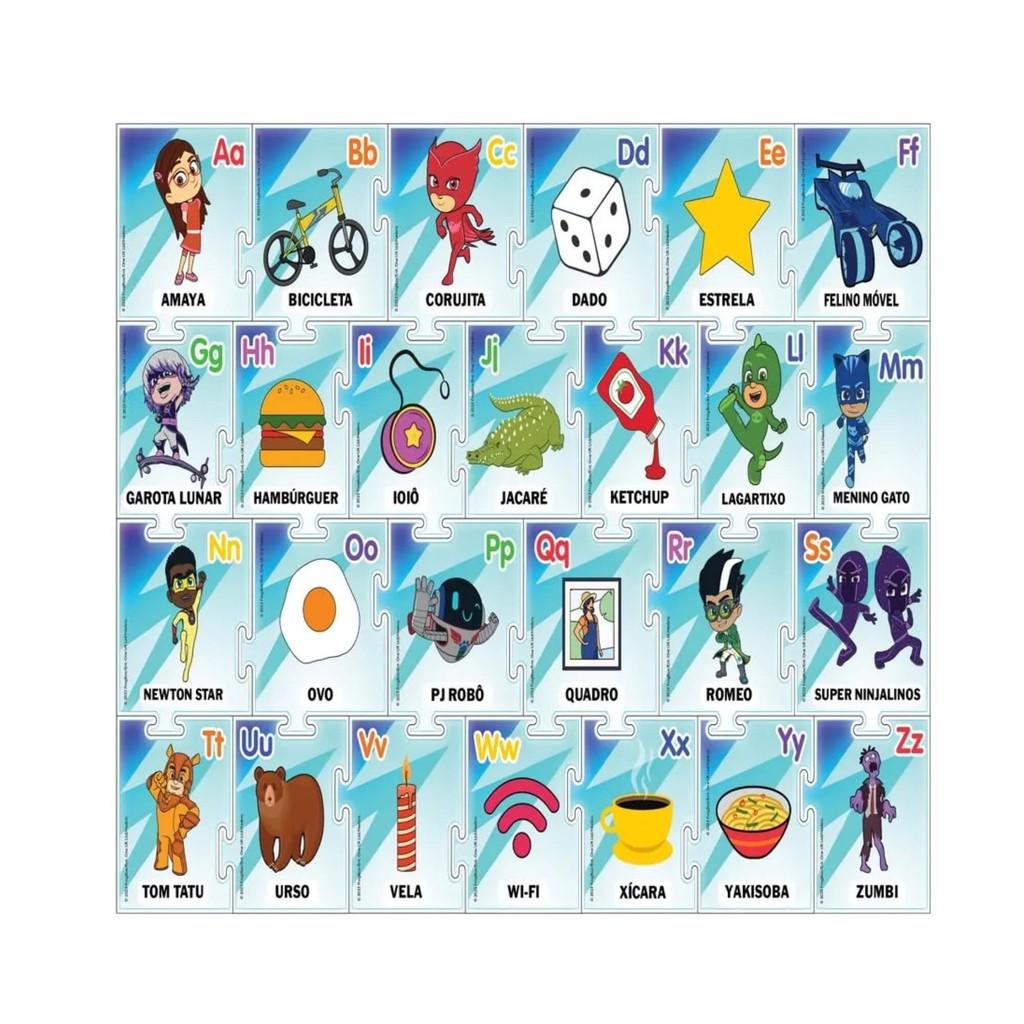 Jogo Do Alfabeto Infantil Educativo Pj Masks Mimo Toys