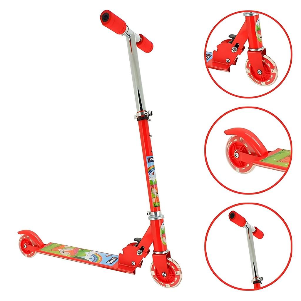 Patinete Raposinha Dobrável 2 Rodas Vermelho - Zippy Toys