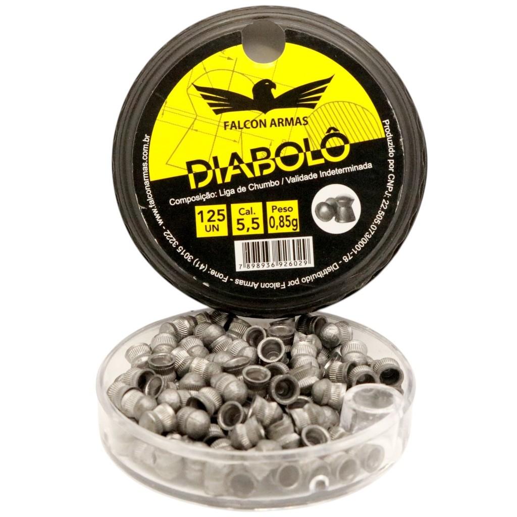 Chumbinho Falcon Armas Diabolô 5.5mm (.22) - 125un