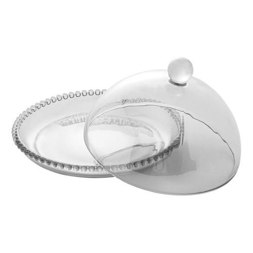 Queijeira Com Tampa De Cristal 20x12cm - Wolff