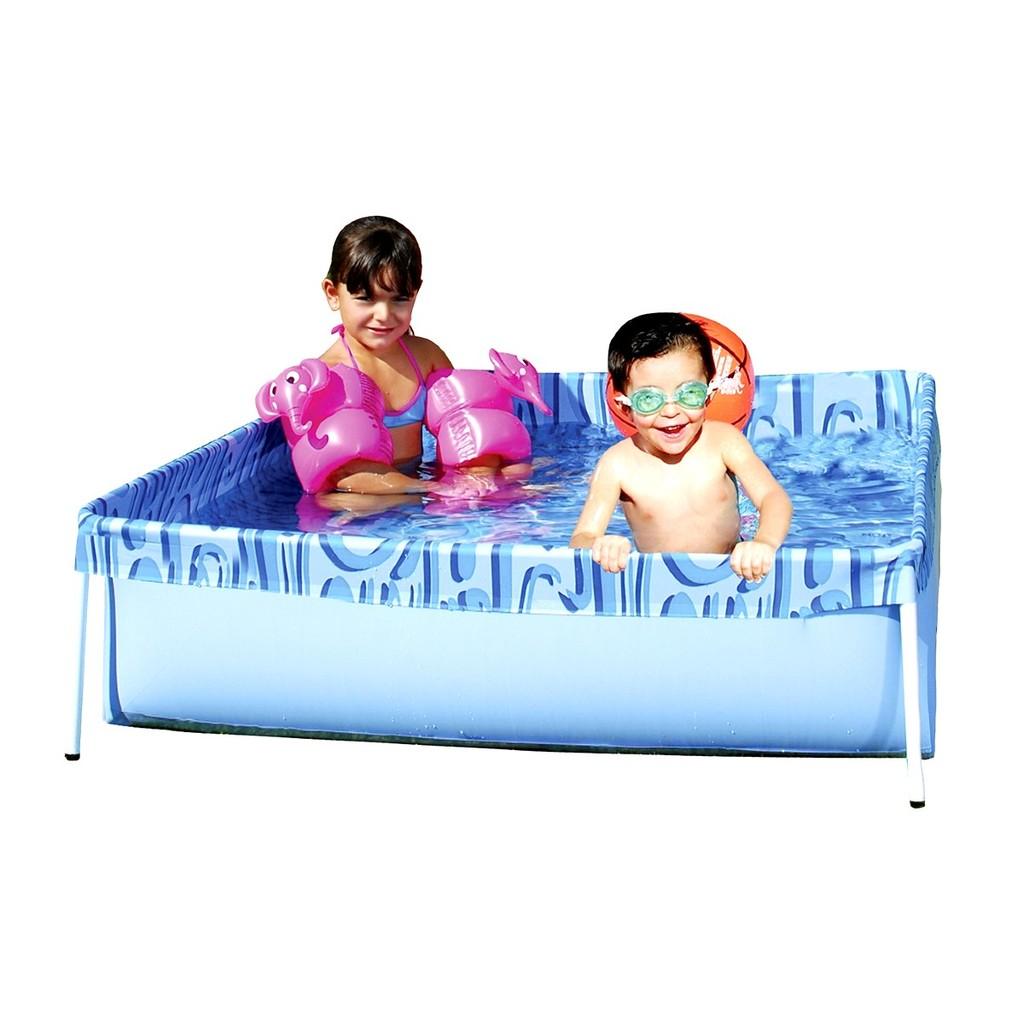 Piscina Infantil Quadrada Estrutural Pvc 400 Litros - Mor