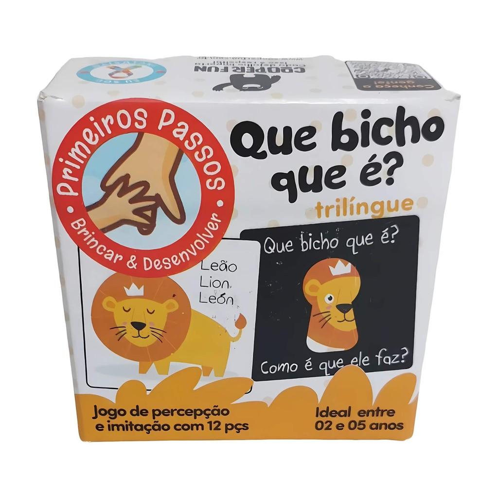 Jogo De Percepção E Imitação Que Bicho Que É C/12 Peças Cooper Fun
