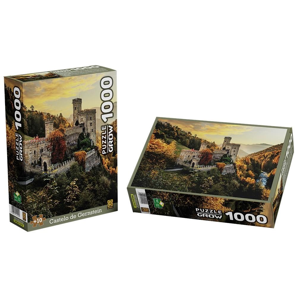 Quebra Cabeça Castelo De Gernstein 1000 Peças Grow Puzzle Paisagem Ponto Turístico Quadro Itália Rio