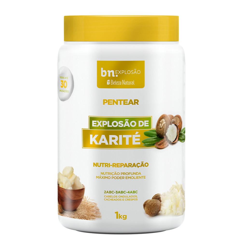 Kit Shampoo 200ml + Condicionador 200ml + Pentear Explosão De Karité 1kg