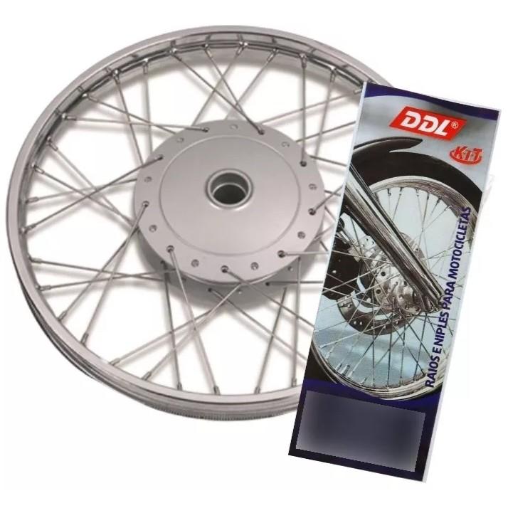 Raio Para Roda Jante Moto Honda Crf 230 Kit Dianteiro + Traseiro 4MM Cromado Ddl