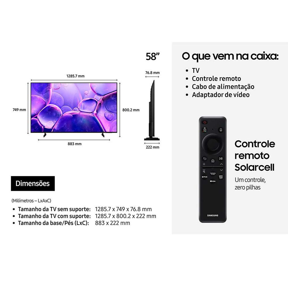 Smart TV 58 Polegadas Samsung U8500f Crystal Uhd 4K
