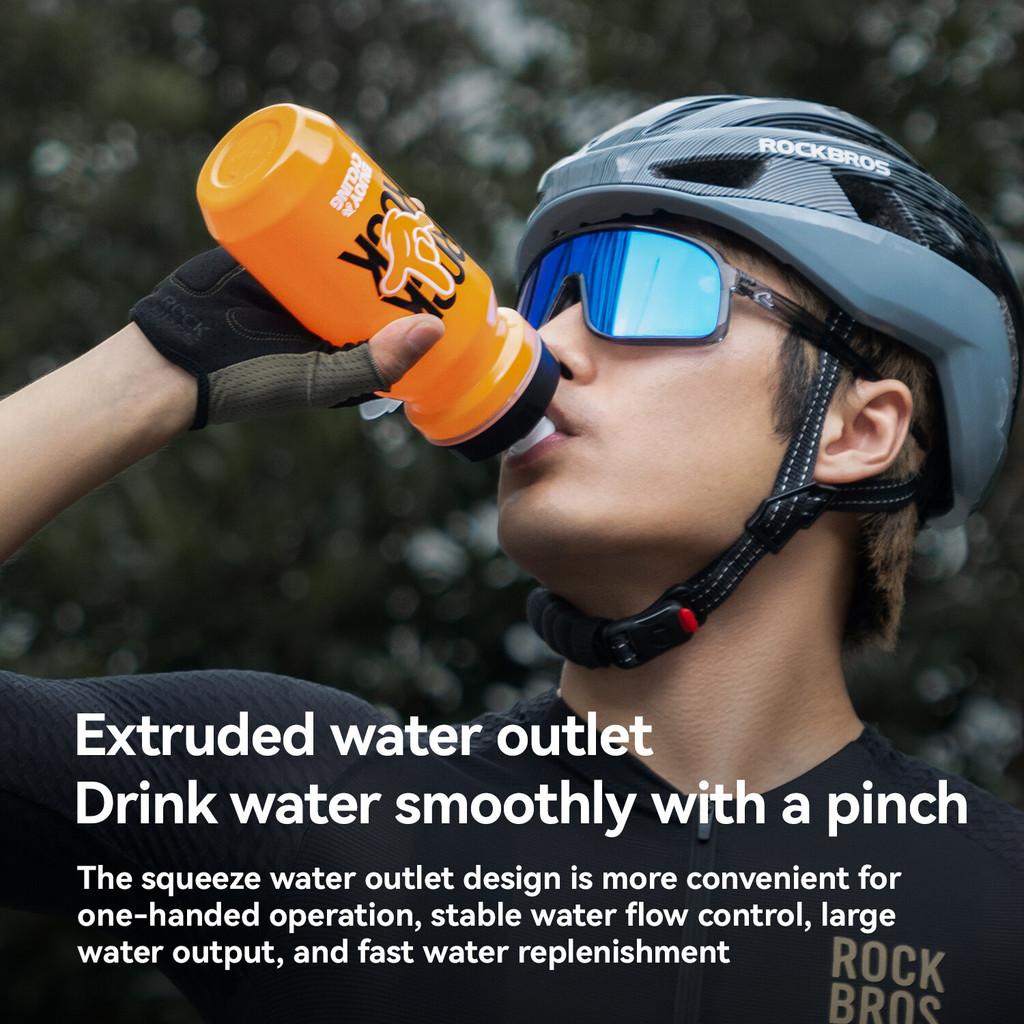 Rockbros Bicicleta 600/750ml Garrafa De Água PP5 + Tpe De Qualidade Alimentar À Prova De Vazamentos Universal Squeeze-to