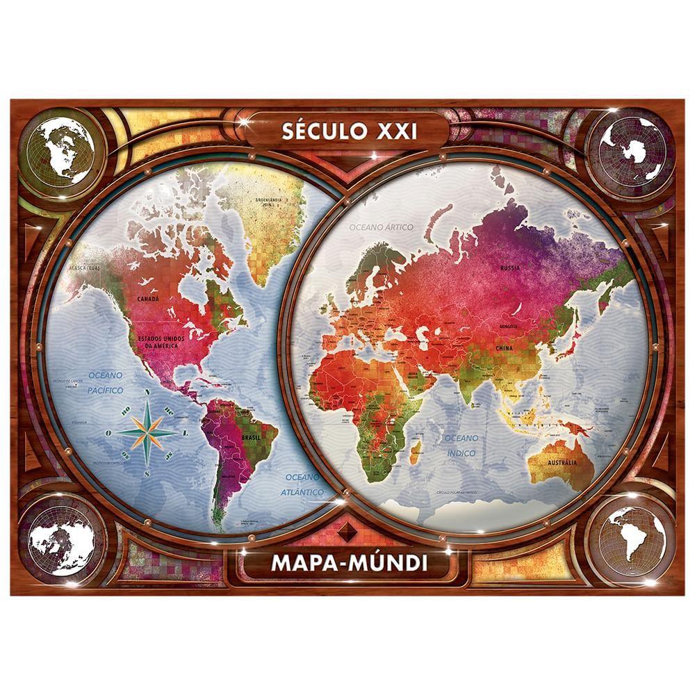 Quebra-cabeça 500 Peças Mapa-múndi
