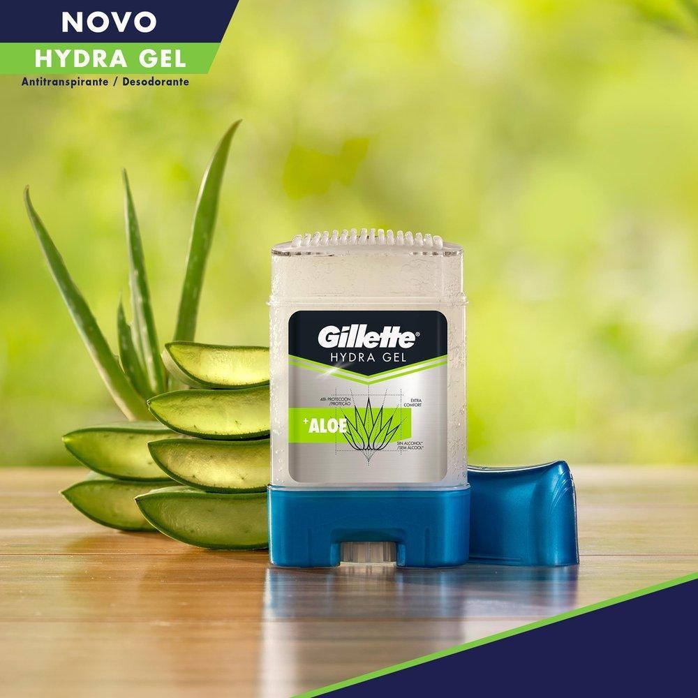 Kit 6 Desodorantes Gillette Antitranspirante Gel Hydra Aloe 82g