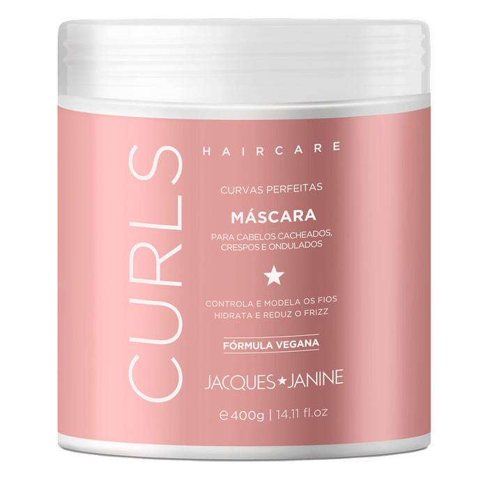 Máscara Hidratação Tratamento Creme Ondulados Cacheados Crespos Hair Care Curls Jacques Janine 400g