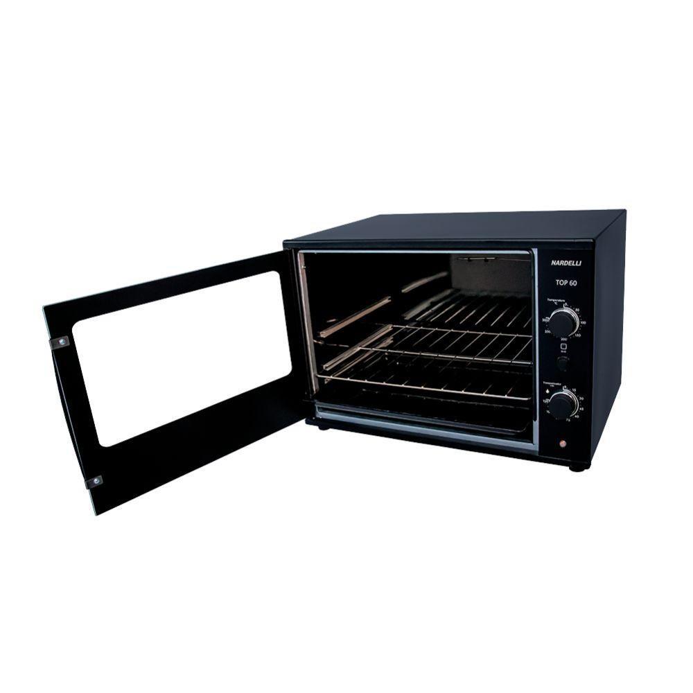 Forno Elétrico De Bancada Nardelli Top 60 Black 60 Litros Preto 127V