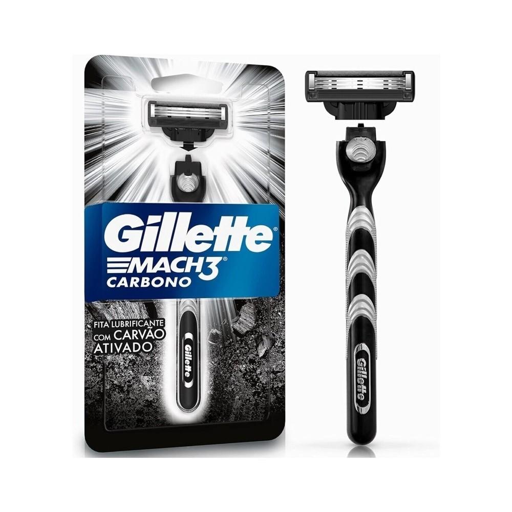 Aparelho De Barbear Gillette Mach3 Carbono