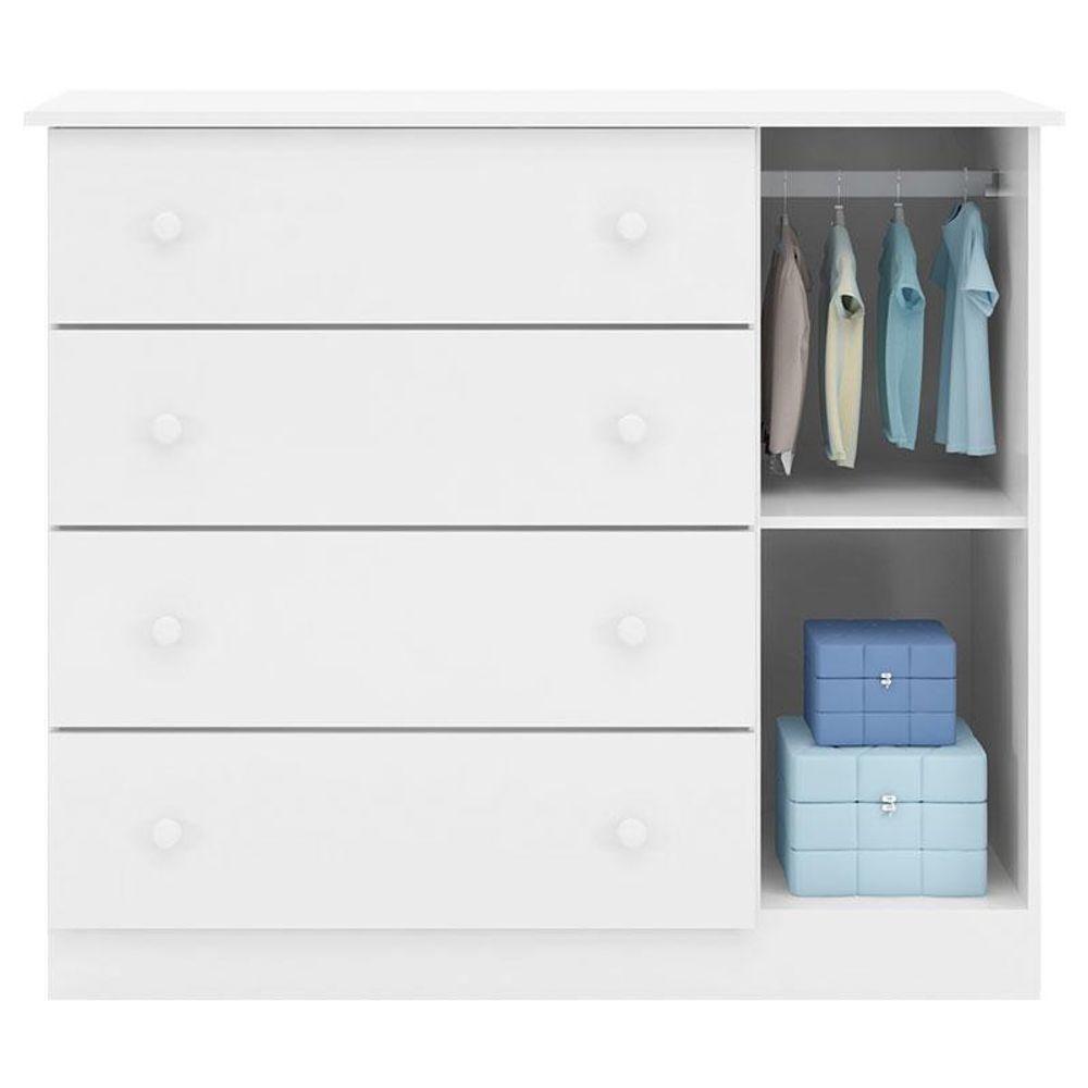 Quarto De Bebê Helena Com Berço Doce Sonho Branco Brilho - Phoenix