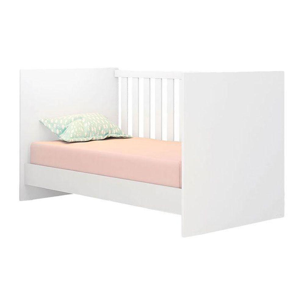 Berço Americano Doce Sonho 100 Com Cômoda Infantil Ternura Baby Branco Brilho - Incorplac