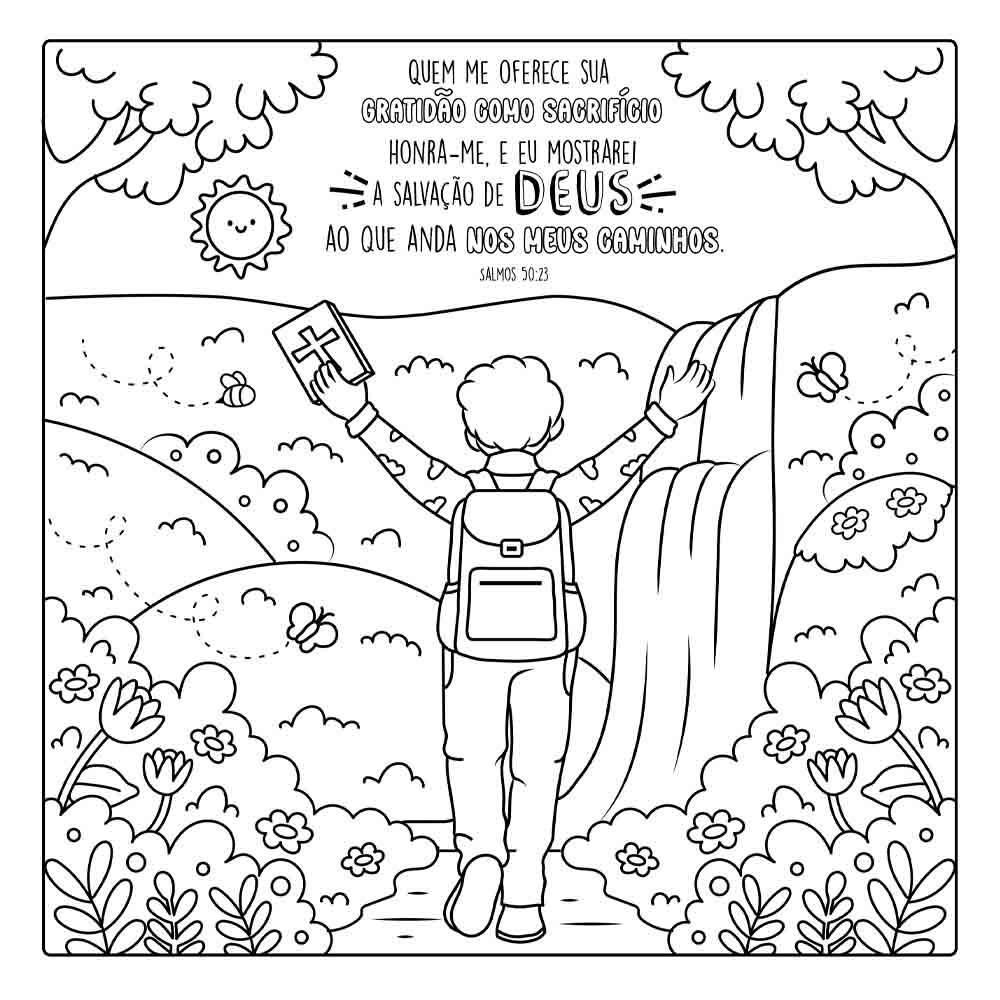 Livro Lindos Versículos De Gratidão - Livro De Colorir