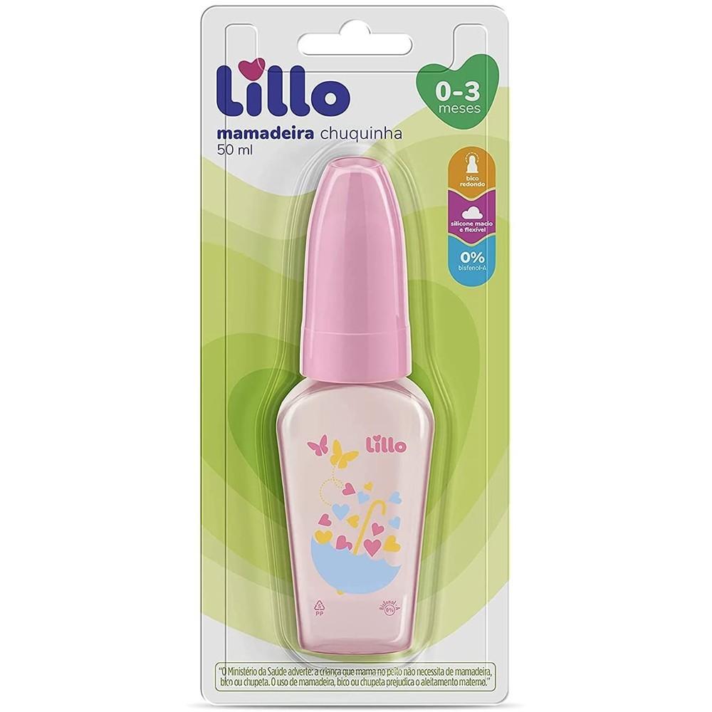 Mamadeira Chuquinha Primeiros Passos 50ml Rosa - Lillo