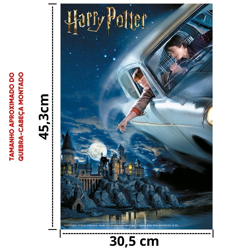 Quebra Cabeça Harry Potter 200 Peças Grow Puzzle Jogos Filme Saga Bruxo Magia Fantasia Weasley Carro