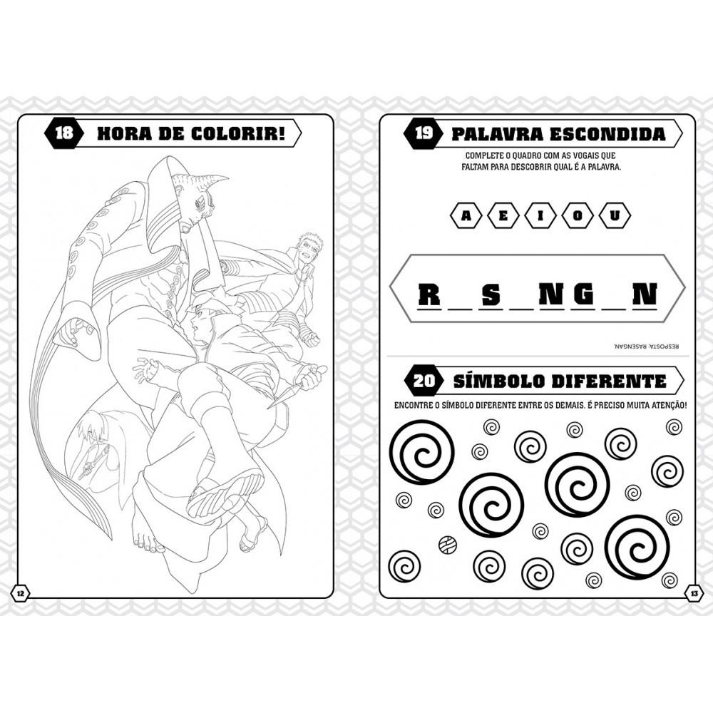 Livro 365 Atividades Boruto - 365 Atividades E Desenhos Para Color