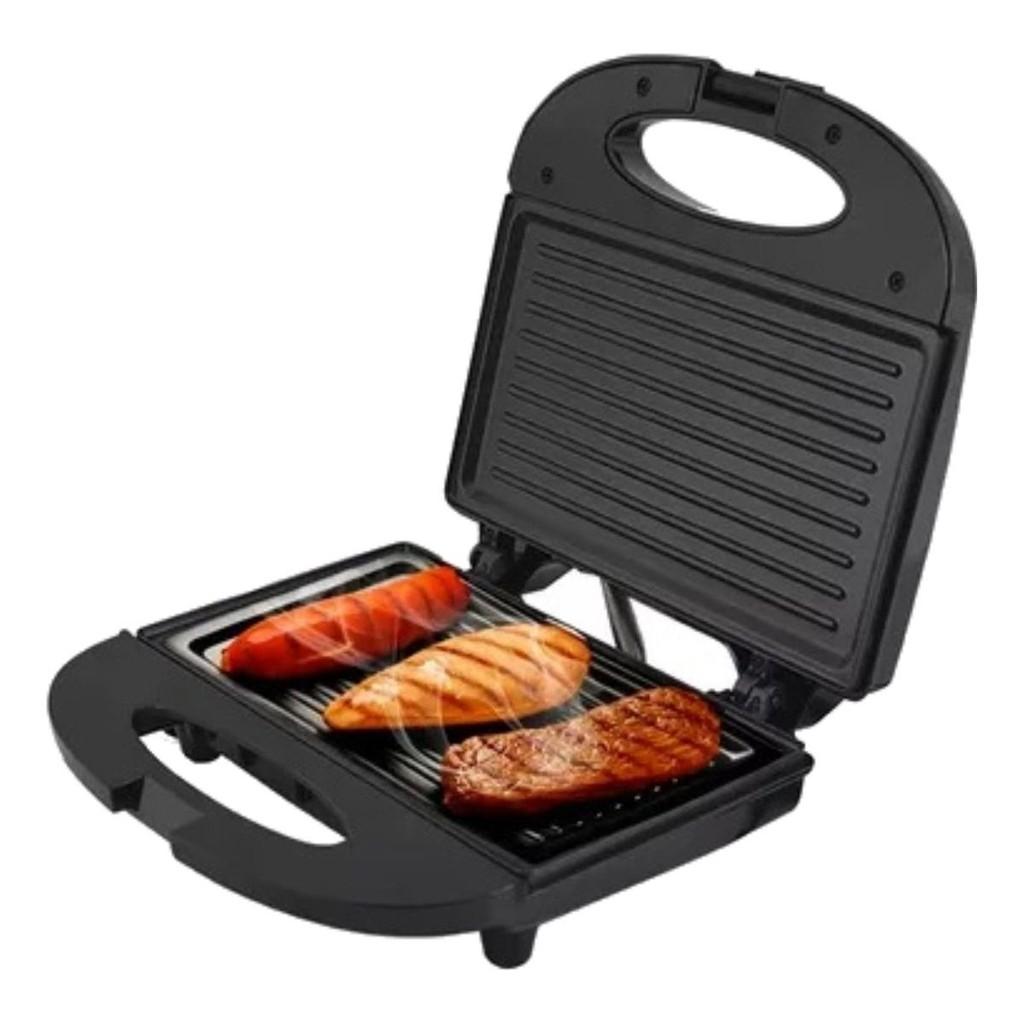 Sanduicheira Grill 2 Em 1 Kian Preta Elétrica 750w