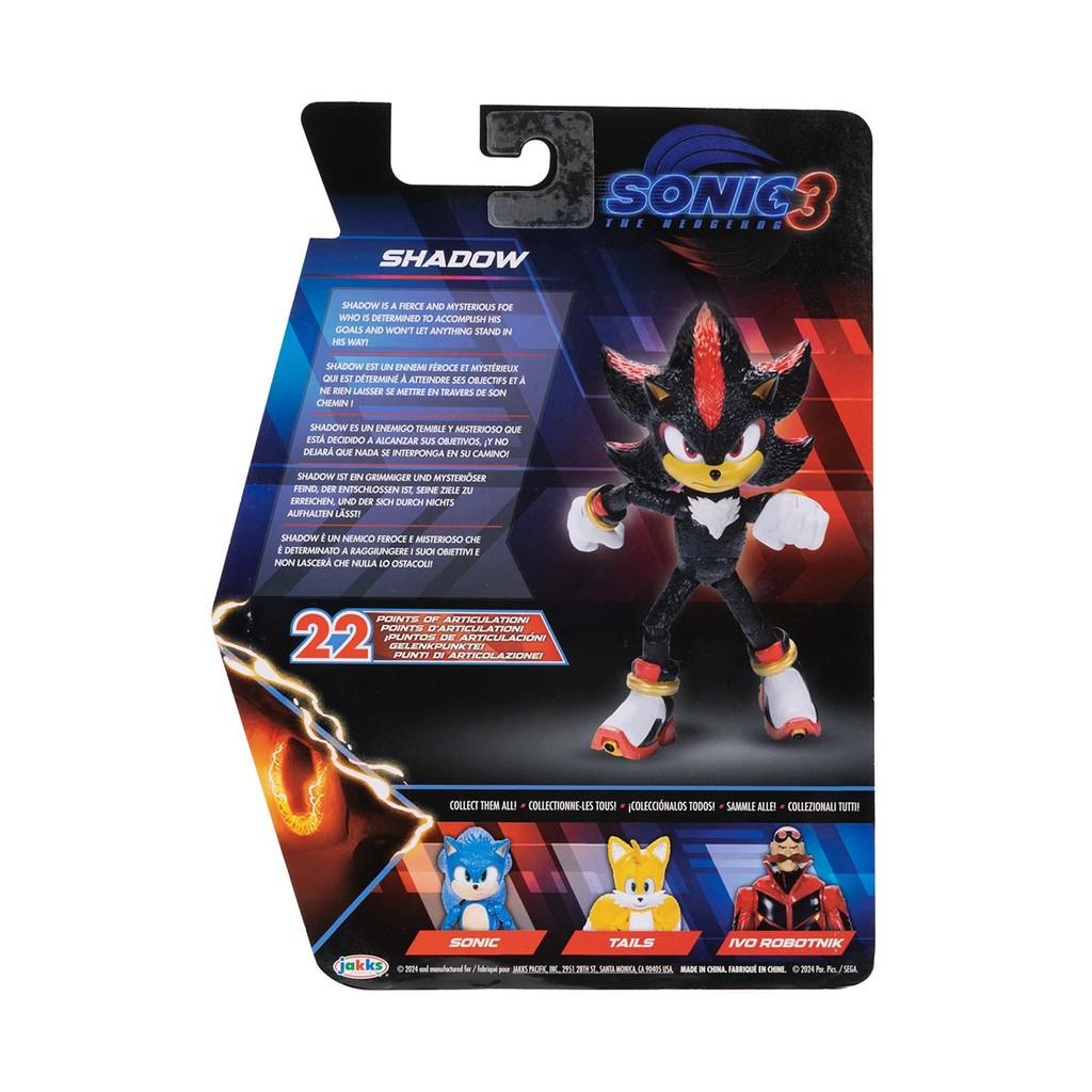 Boneco Articulado Shadow De 12cm - Sonic 3 O Filme